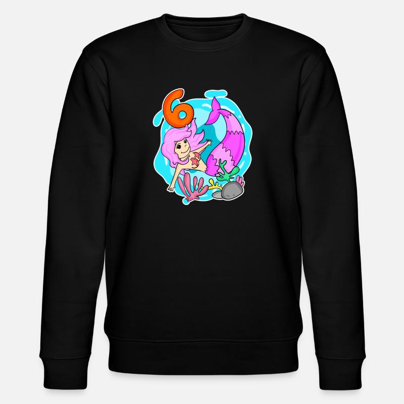Fille 6 ans - Sirène - Sweat bio CHANGER Stanley/Stella Unisexe - noir