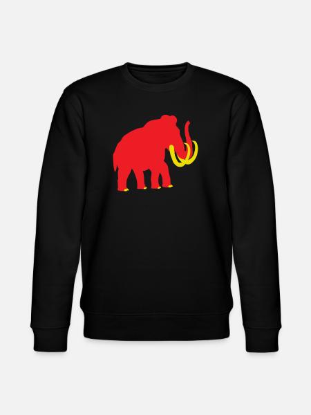 Woolly Mammoth red yellow - Stanley/Stella CHANGER Unisex Organic Sweatshirt - black