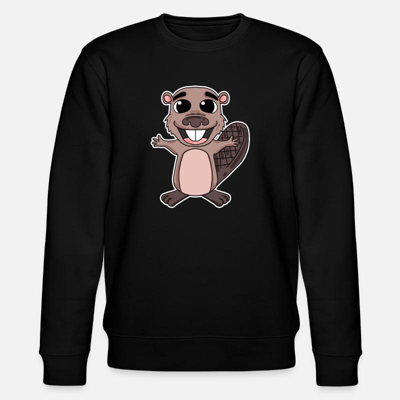 Beaver rongeur animal - Sweat bio CHANGER Stanley/Stella Unisexe - noir