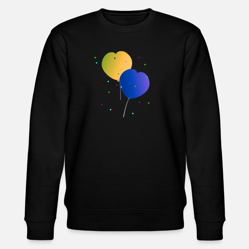 Ballons, Luftballonherzen - Stanley/Stella Unisex Bio-Sweatshirt CHANGER  - Schwarz