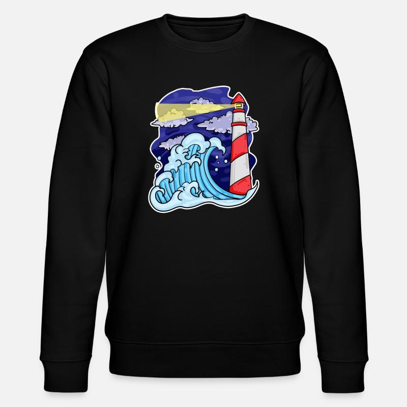 Phare Côte Mer Mer - Sweat bio CHANGER Stanley/Stella Unisexe - noir