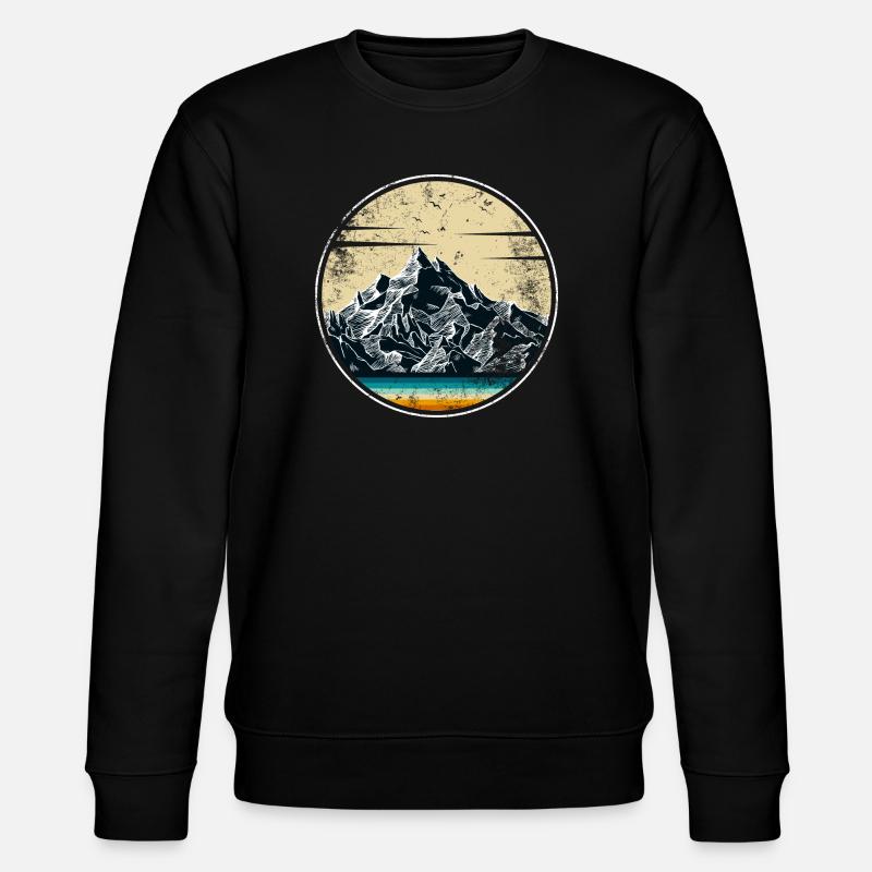 Alpine Sunset Panorama - Stanley/Stella CHANGER Unisex Organic Sweatshirt - black