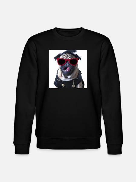 punk pug - Stanley/Stella CHANGER Unisex Organic Sweatshirt - black