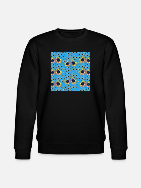 coole blumenmuster, tolles sonnenblumenmuster - Stanley/Stella Unisex Bio-Sweatshirt CHANGER  - Schwarz
