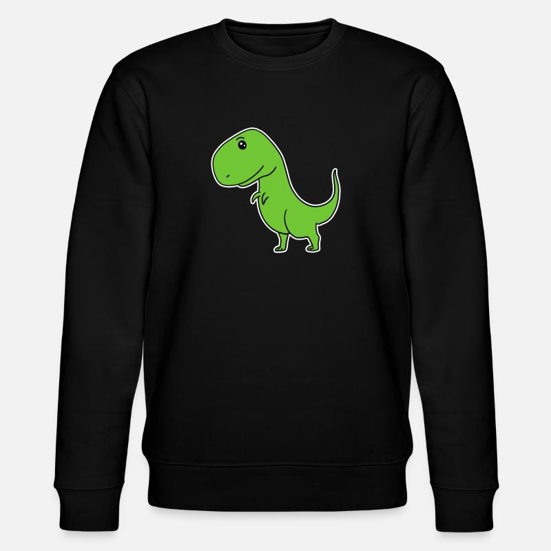 Dinosaur Green - Stanley/Stella CHANGER Unisex Organic Sweatshirt - black