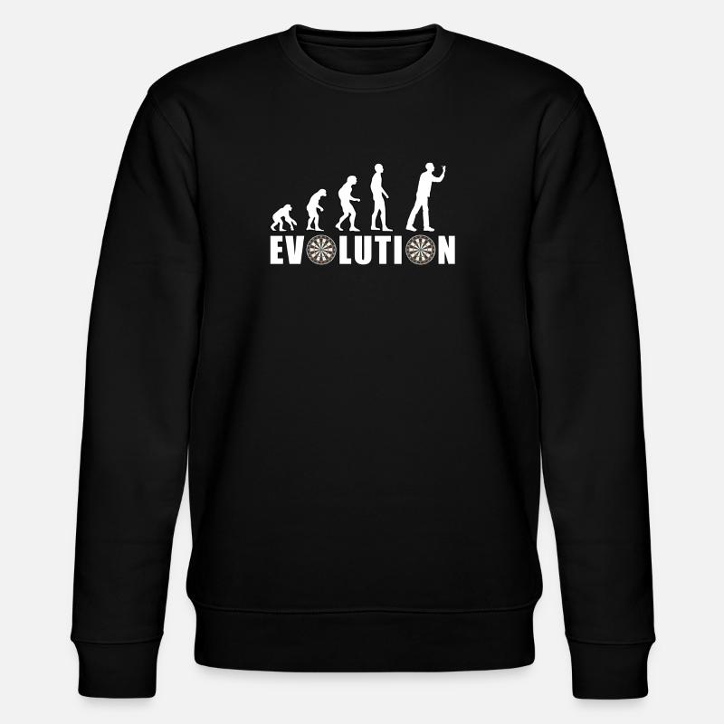 EVOLUTION DARTS Game Arrow Dartboard Gift - Stanley/Stella CHANGER Unisex Organic Sweatshirt - black