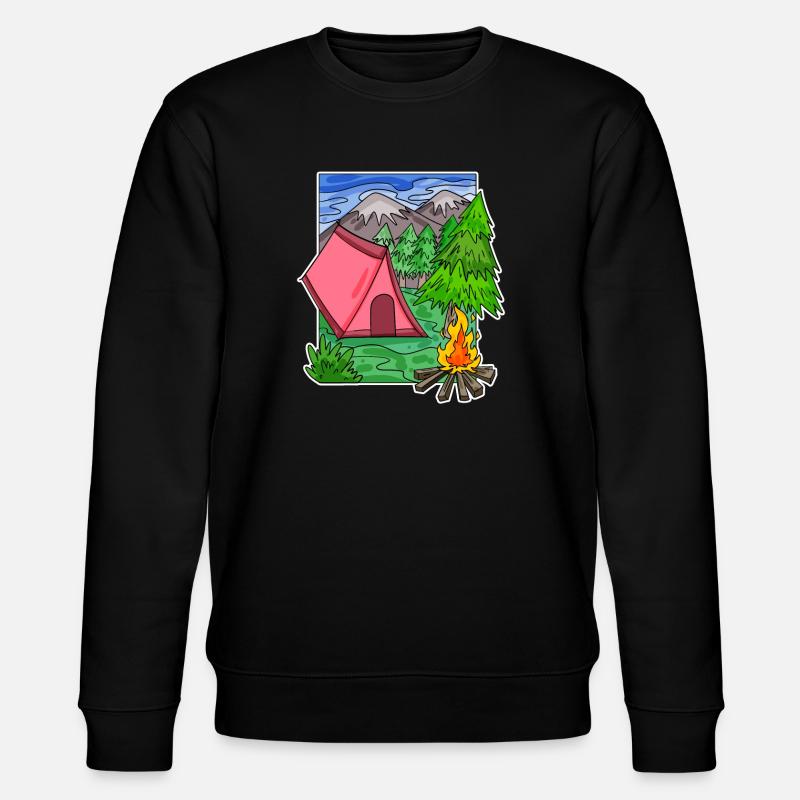 Camping Camping Motif - Sweat bio CHANGER Stanley/Stella Unisexe - noir