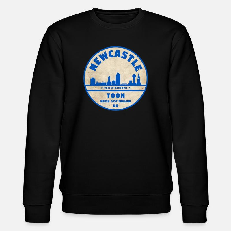 Newcastle Toon Skyline Abzeichen - Stanley/Stella Unisex Bio-Sweatshirt CHANGER  - Schwarz