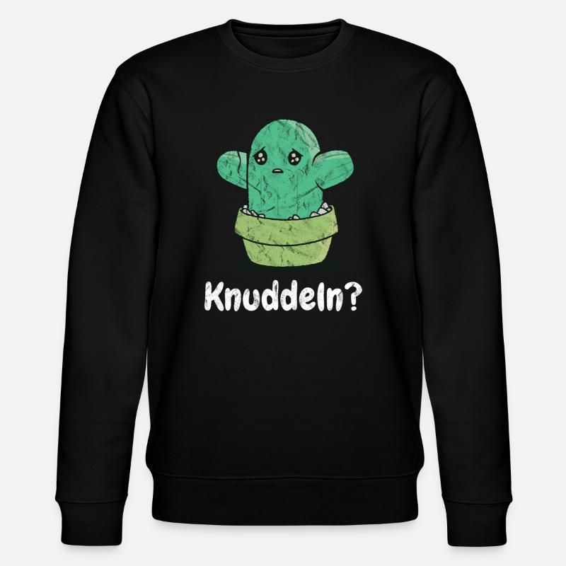 Kaktus Knuddelkumpel - Stanley/Stella Unisex Bio-Sweatshirt CHANGER  - Schwarz