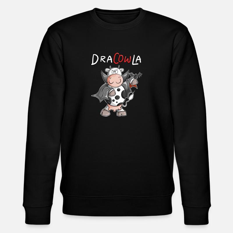 DraCOWla Dracula Cow Halloween - Stanley/Stella CHANGER Unisex Organic Sweatshirt - black