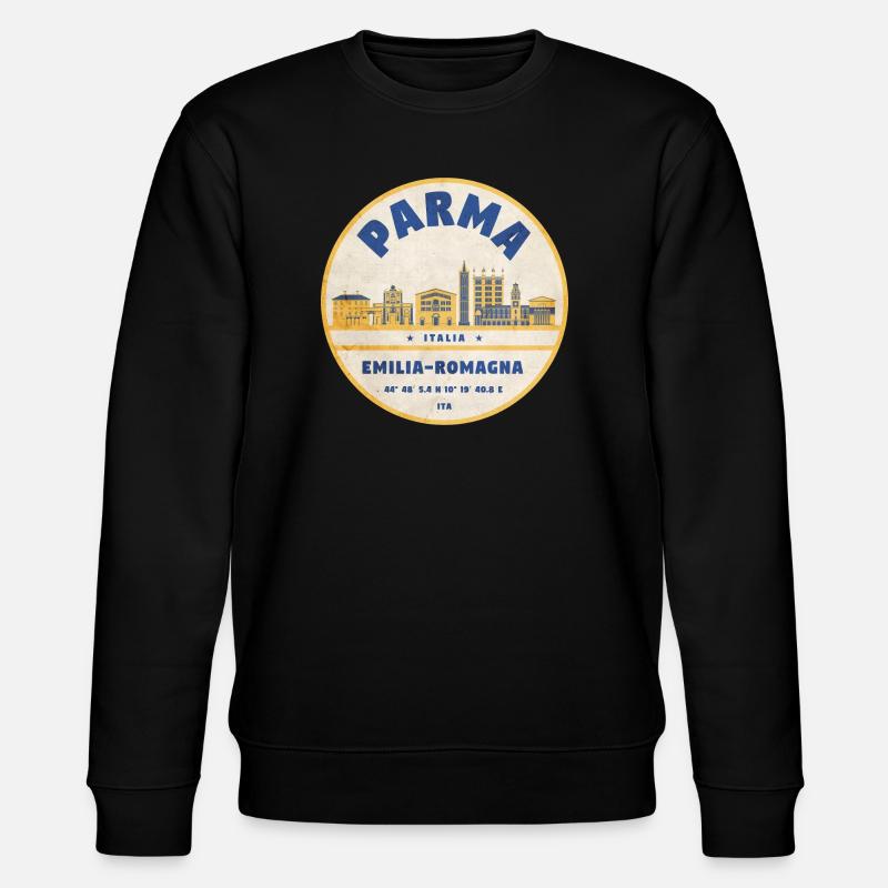 Parma Skyline Emilia Romagna Sticker - Stanley/Stella Unisex Bio-Sweatshirt CHANGER  - Schwarz