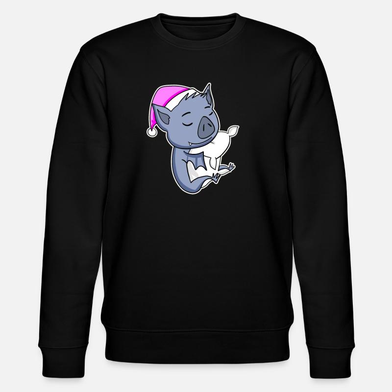 Fledermaus - Stanley/Stella Unisex Bio-Sweatshirt CHANGER - Schwarz