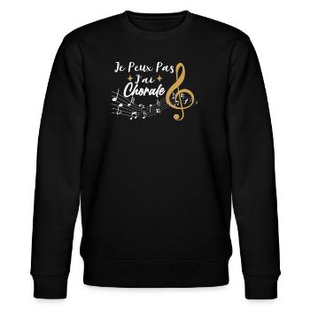 J'Peux Pas J'Ai Chorale Cadeau Chanteur De Choeur - Sweat bio CHANGER Stanley/Stella Unisexe - noir - Devant - Nik (191cm) & Marisol (170cm)