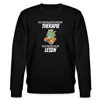Bücher Drache Drachen - Stanley/Stella Unisex Bio-Sweatshirt CHANGER  - Schwarz - Vorne - Nik (191cm) & Marisol (170cm)