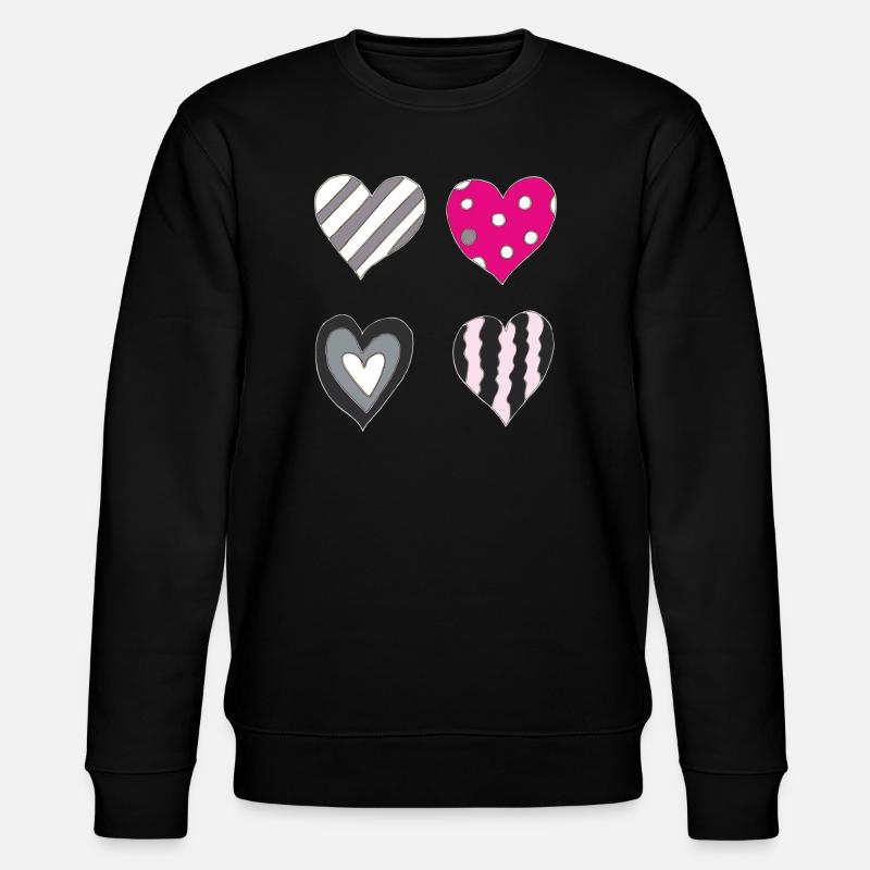 Heart Variation - Stanley/Stella CHANGER Unisex Organic Sweatshirt - black