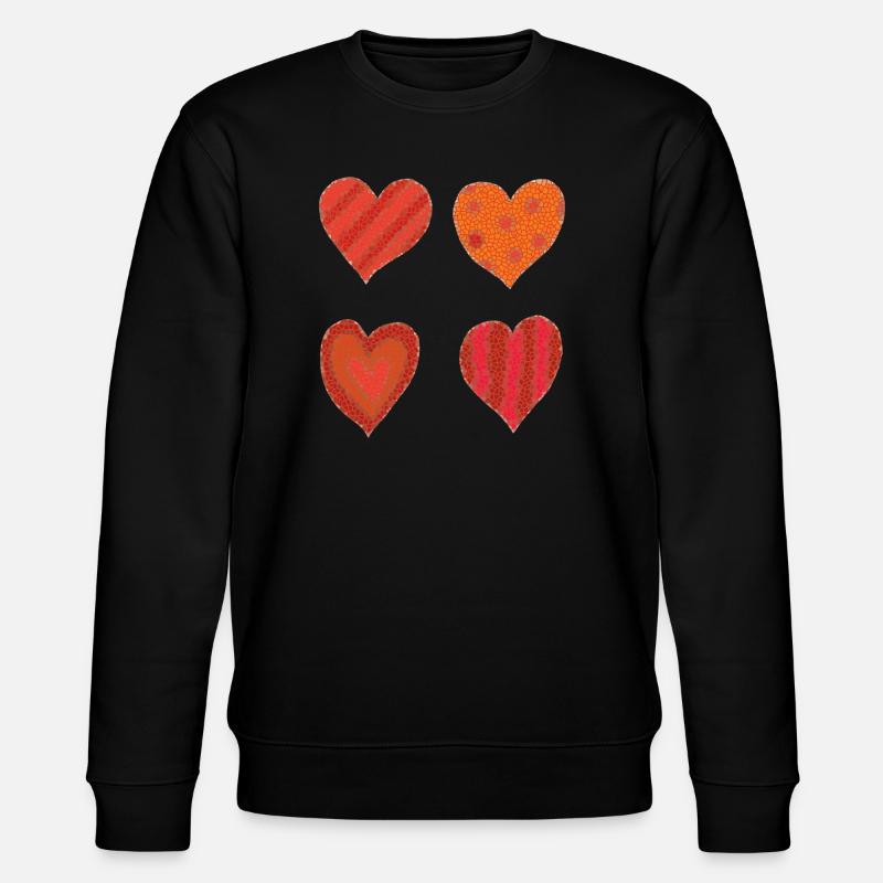 herzen variationen - Stanley/Stella Unisex Bio-Sweatshirt CHANGER  - Schwarz