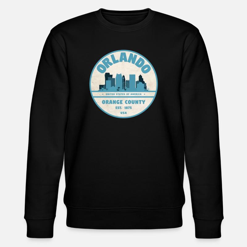 Orlando Skyline - Stanley/Stella Unisex Bio-Sweatshirt CHANGER  - Schwarz