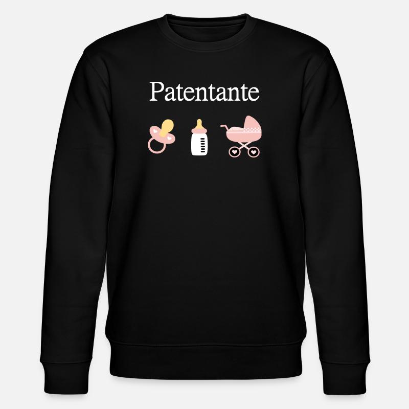 Patentante Geburt Mädchen Taufe - Stanley/Stella Unisex Bio-Sweatshirt CHANGER  - Schwarz