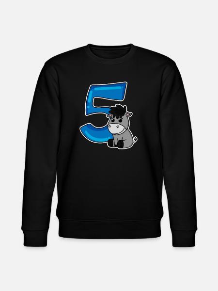 5 år - 5 års fødselsdag med dyremotiv - Stanley/Stella økologisk unisex-sweatshirt CHANGER  - sort