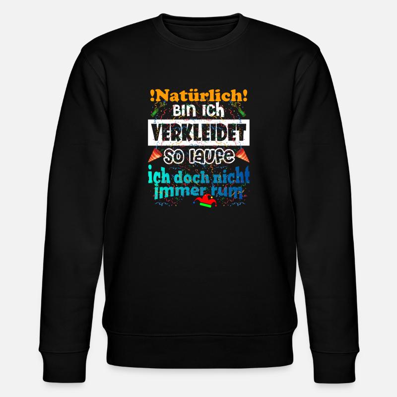 Kostüm Natürlich Verkleidet - Stanley/Stella Unisex Bio-Sweatshirt CHANGER  - Schwarz