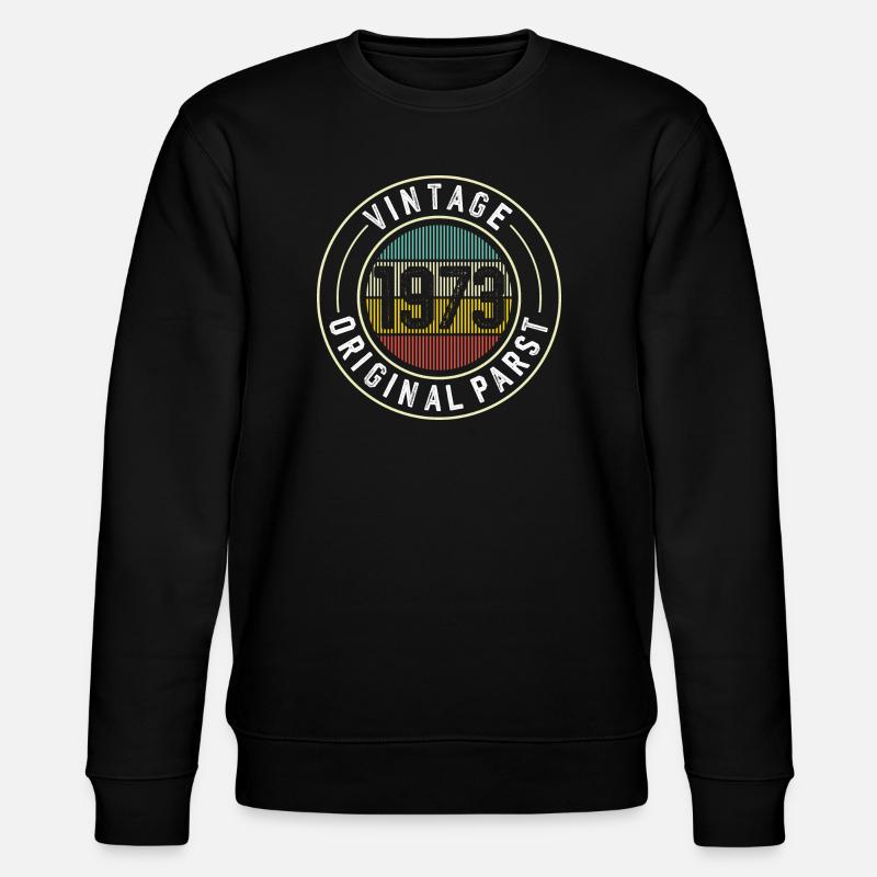 Originalteile-Abzeichen von 1973 - Stanley/Stella Unisex Bio-Sweatshirt CHANGER  - Schwarz
