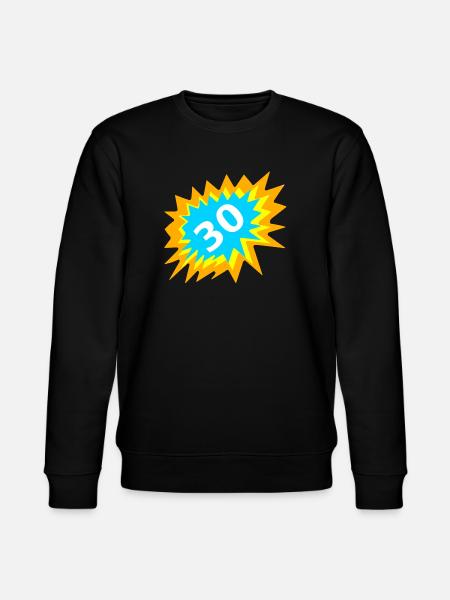 feiern, 30 bunt - Stanley/Stella Unisex Bio-Sweatshirt CHANGER - Schwarz