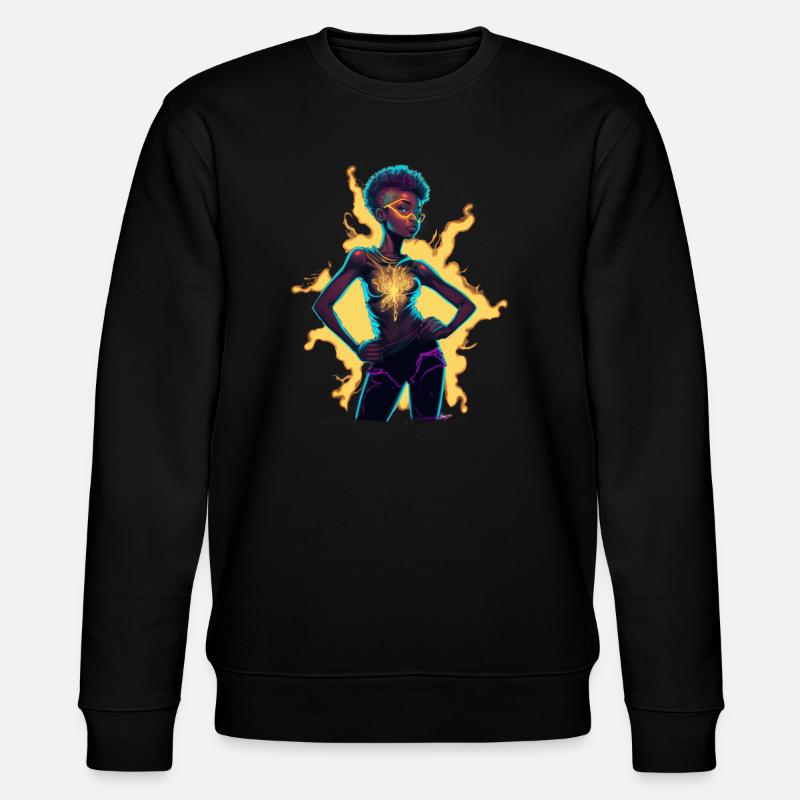 Figurine de conscience d’énergie lumineuse - Sweat bio CHANGER Stanley/Stella Unisexe - noir