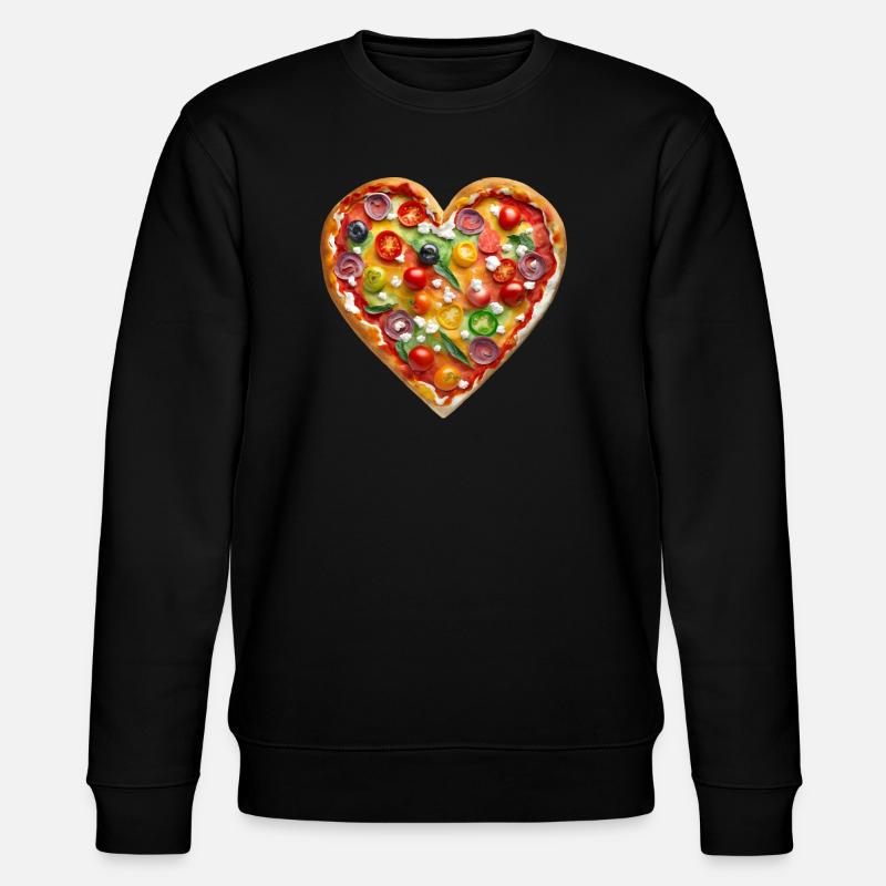 Herzpizza Farbenvielfalt - Stanley/Stella Unisex Bio-Sweatshirt CHANGER  - Schwarz