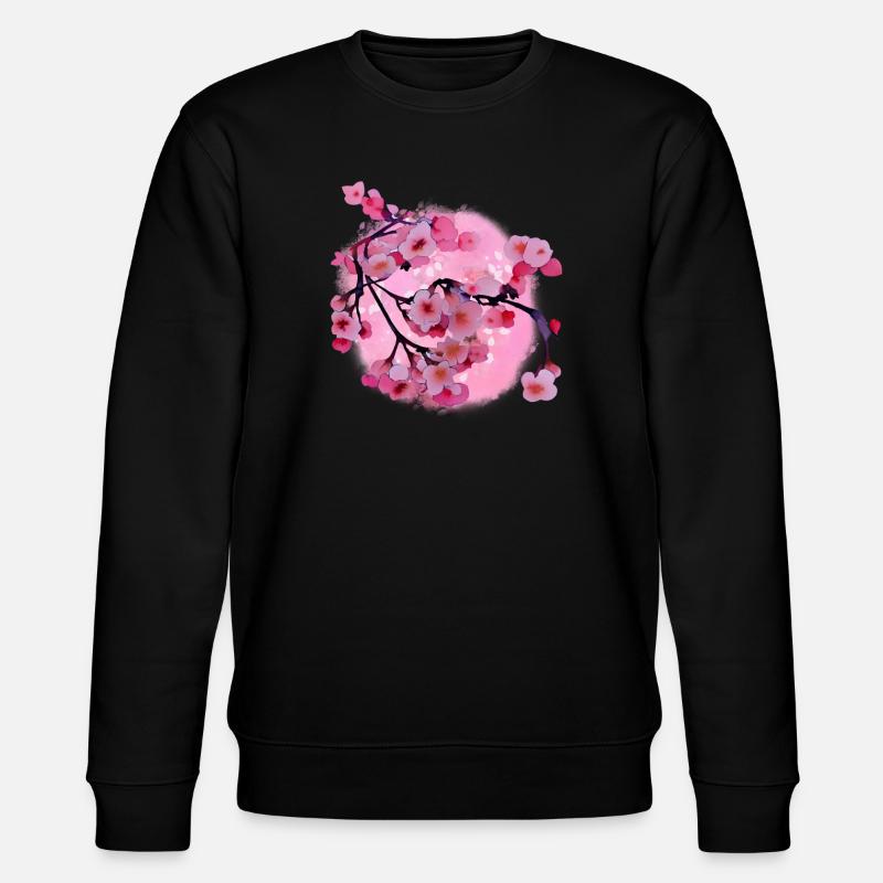 Japanische Kirschblüten Kunst - Stanley/Stella Unisex Bio-Sweatshirt CHANGER  - Schwarz
