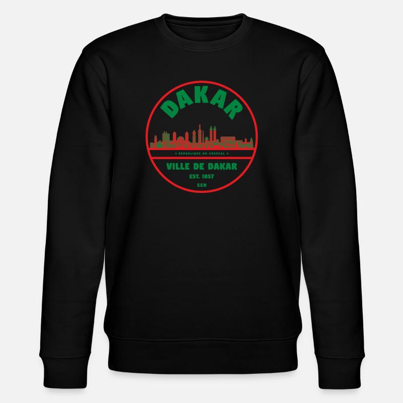 Dakar Skyline Badge - Sweat bio CHANGER Stanley/Stella Unisexe - noir