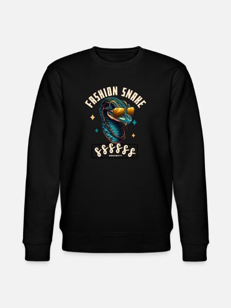 Serpent Glam Couture - Stanley/Stella CHANGER Unisex Organic Sweatshirt - black