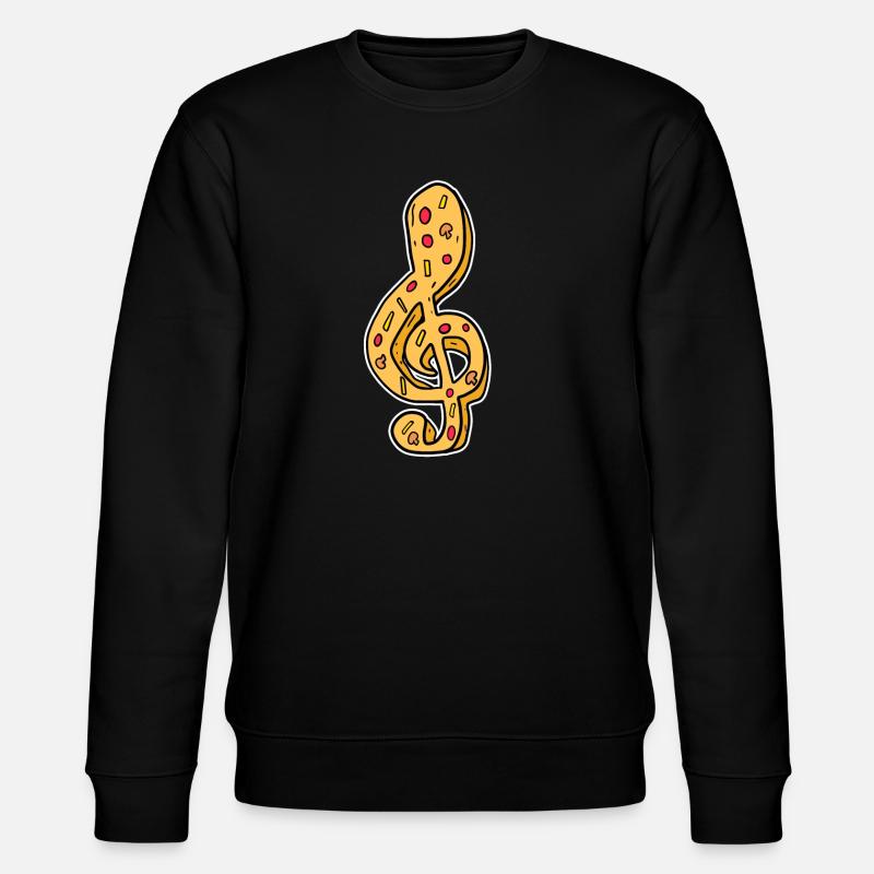 Music Music Note Pizza - Stanley/Stella CHANGER Unisex Organic Sweatshirt - black