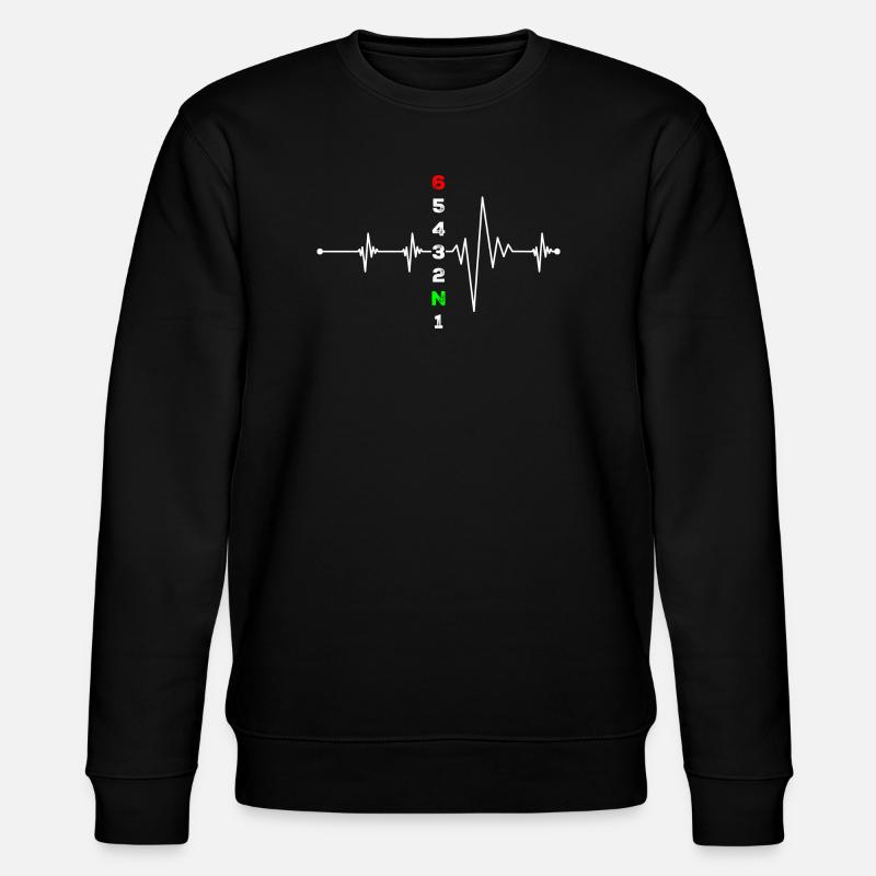 N Pulse ECG Néon - Sweat bio CHANGER Stanley/Stella Unisexe - noir