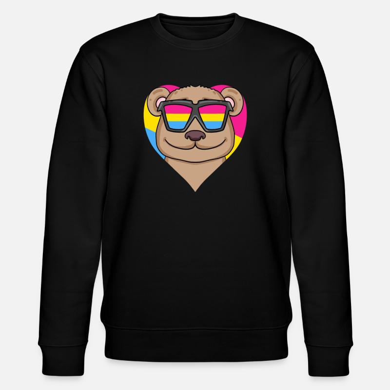 Cadeau Pansexual Bear Heart - Sweat bio CHANGER Stanley/Stella Unisexe - noir