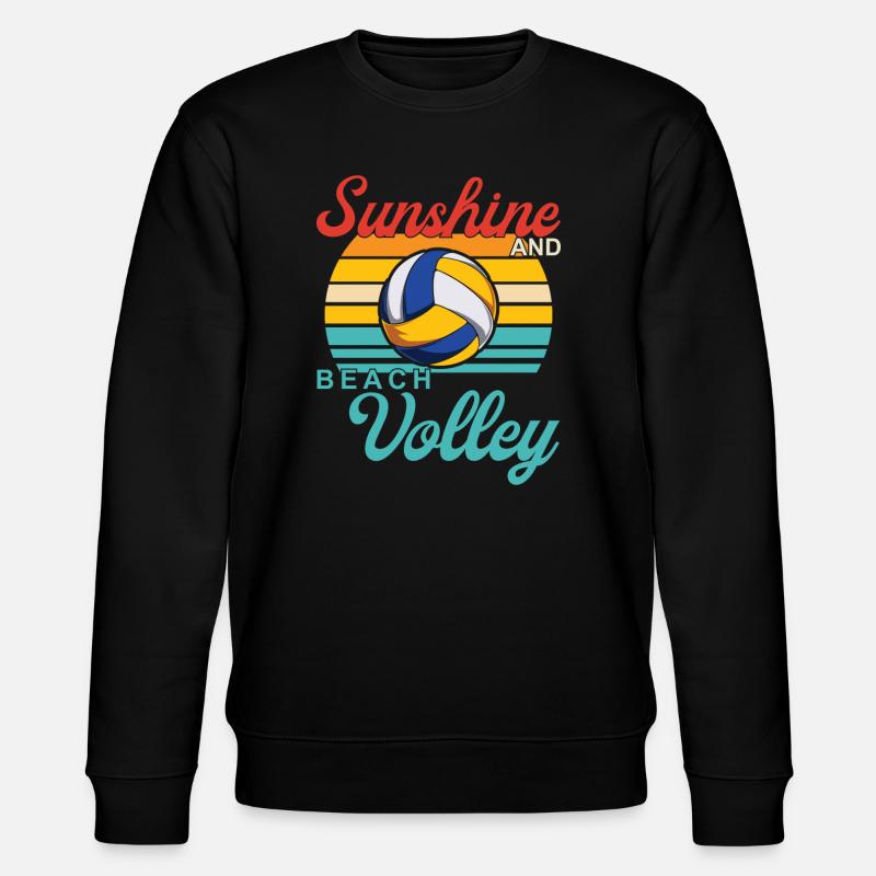 Design Beachvolleyball - Stanley/Stella Unisex Bio-Sweatshirt CHANGER  - Schwarz