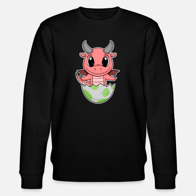 Baby Drache Ei - Stanley/Stella Unisex Bio-Sweatshirt CHANGER  - Schwarz