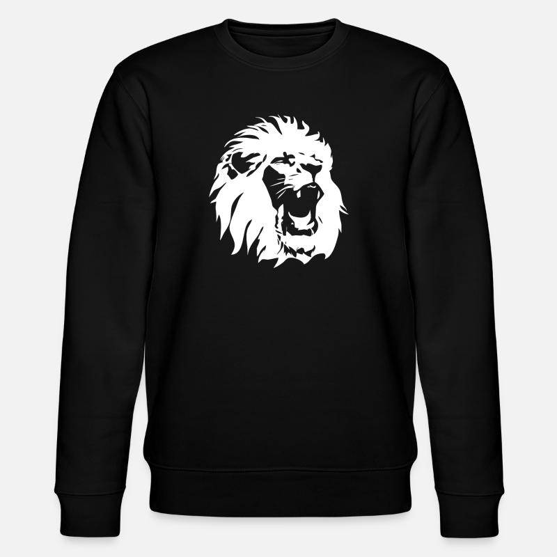 Löwenkopf - Stanley/Stella Unisex Bio-Sweatshirt CHANGER  - Schwarz