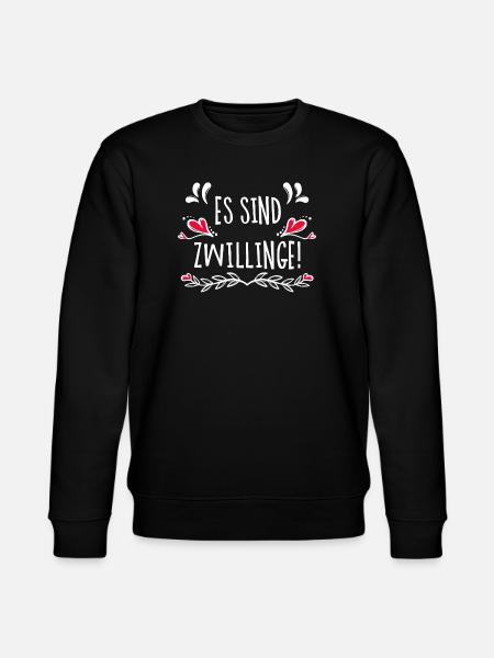 Babybauch Statement Schwangerschaft Schwanger Herz - Stanley/Stella Unisex Bio-Sweatshirt CHANGER  - Schwarz