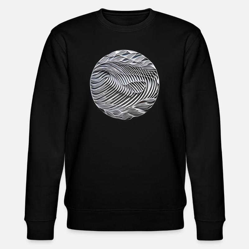 Ondes abstraites noir et blanc - Sweat bio CHANGER Stanley/Stella Unisexe - noir