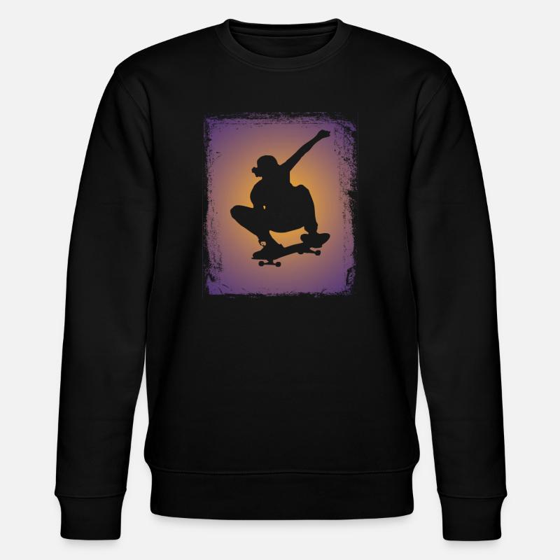 Skateboard Skateboarder Silhouette - Sweat bio CHANGER Stanley/Stella Unisexe - noir