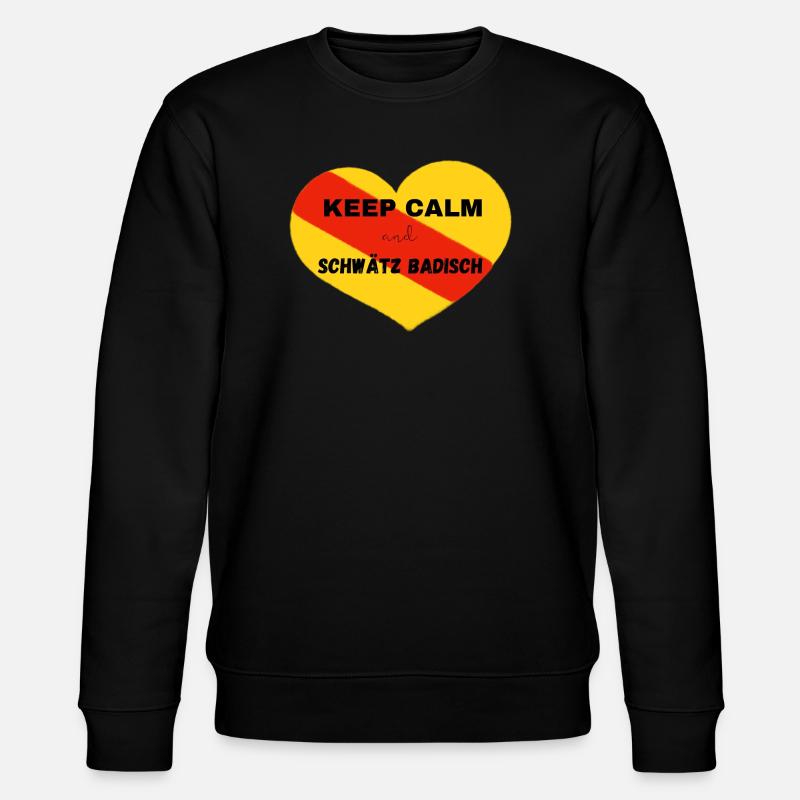 Keep calm and schwätz Badisch - Stanley/Stella Unisex Bio-Sweatshirt CHANGER - Schwarz