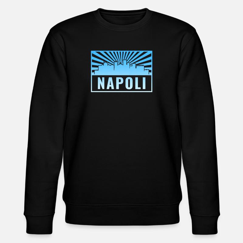 Napoli Skyline Sonnenstrahlen - Stanley/Stella Unisex Bio-Sweatshirt CHANGER  - Schwarz
