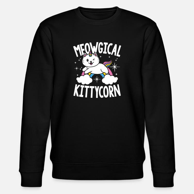 Meowgical kittycorn - Stanley/Stella Unisex Bio-Sweatshirt CHANGER - Schwarz