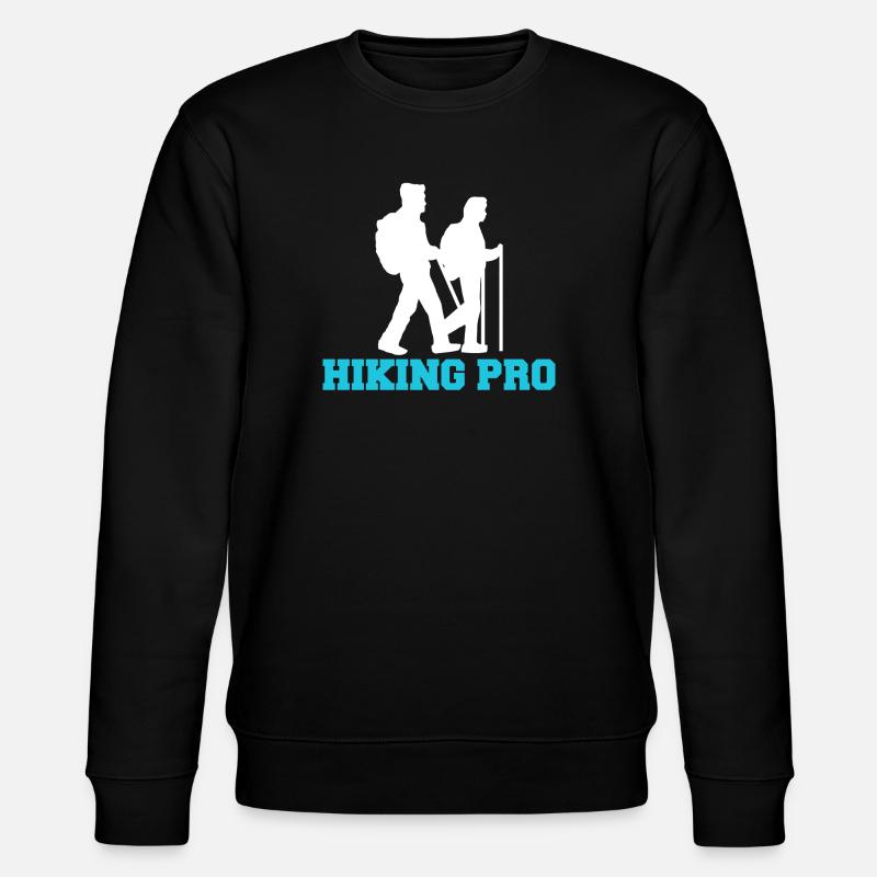 Wanderer Bergwanderung Wandern Wanderung Statement - Stanley/Stella Unisex Bio-Sweatshirt CHANGER - Schwarz