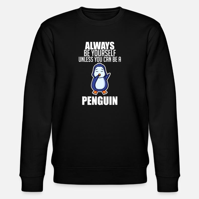 Pinguin Pinguine Sprüche - Stanley/Stella Unisex Bio-Sweatshirt CHANGER  - Schwarz