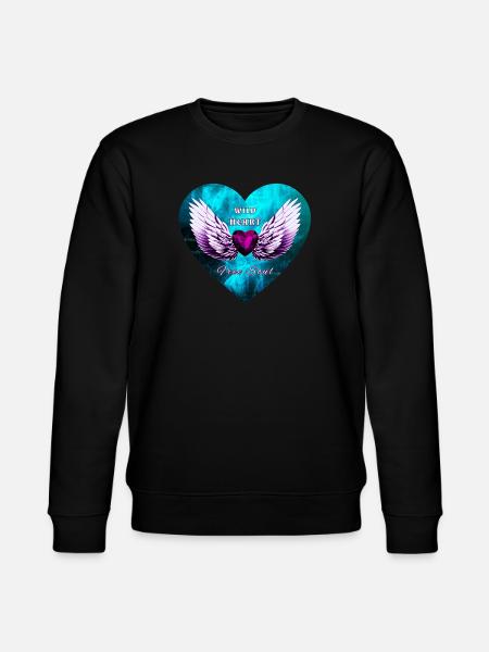 Wild Heart Wings Freie Seele - Stanley/Stella Unisex Bio-Sweatshirt CHANGER - Schwarz