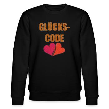 GLÜCKS CODE - Stanley/Stella Unisex Bio-Sweatshirt CHANGER  - Schwarz - Vorne - Nik (191cm) & Marisol (170cm)