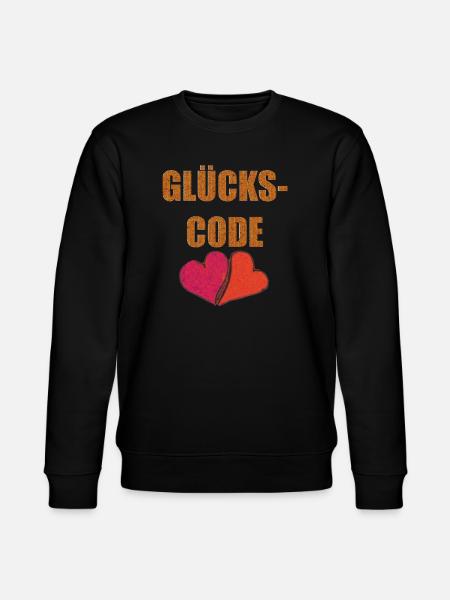 GLÜCKS CODE - Stanley/Stella Unisex Bio-Sweatshirt CHANGER  - Schwarz