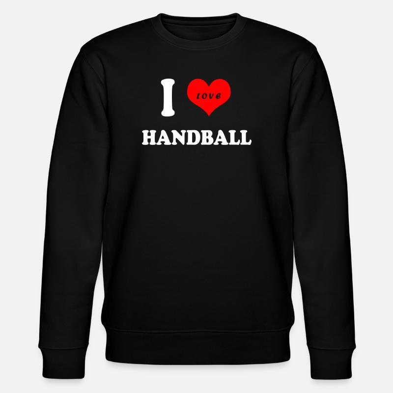 Ich liebe Handball - Stanley/Stella Unisex Bio-Sweatshirt CHANGER  - Schwarz