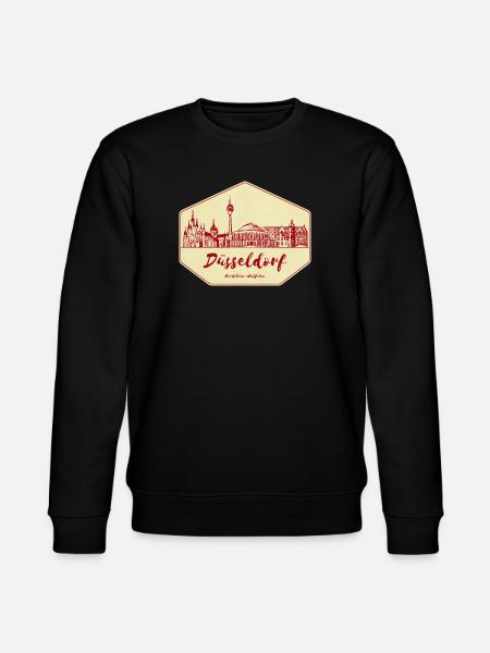 Dusseldorf Skyline Badge - Stanley/Stella CHANGER Unisex Organic Sweatshirt - black